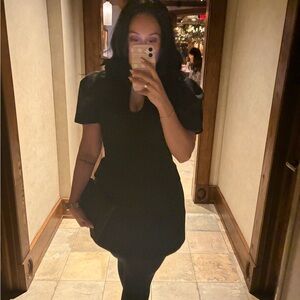 WORN ONCE-Zara Black Puff-Sleeve Mini Dress